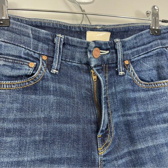 MOTHER High Rise Waisted Looker Flowers From the Storm Wash Skinny Jeans Size 24 - Picture 7 of 16